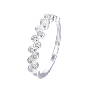 Anillo diamantes blancos
